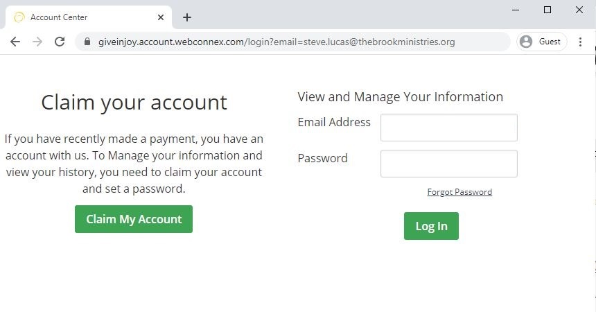 Online Donation Instructions The Brook Ministries