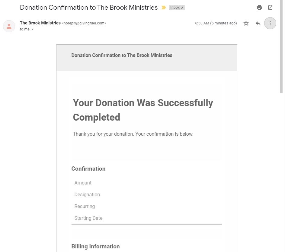 Online Donation Instructions The Brook Ministries